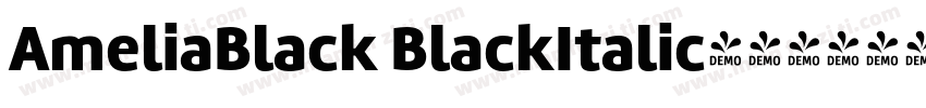 AmeliaBlack BlackItalic字体转换